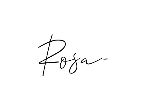 Similarly Allison_Script is the best handwritten signature design. Signature creator online .You can use it as an online autograph creator for name Rosa-. Rosa- signature style 2 images and pictures png