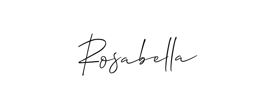 Allison_Script is a professional signature style that is perfect for those who want to add a touch of class to their signature. It is also a great choice for those who want to make their signature more unique. Get Rosabella name to fancy signature for free. Rosabella signature style 2 images and pictures png