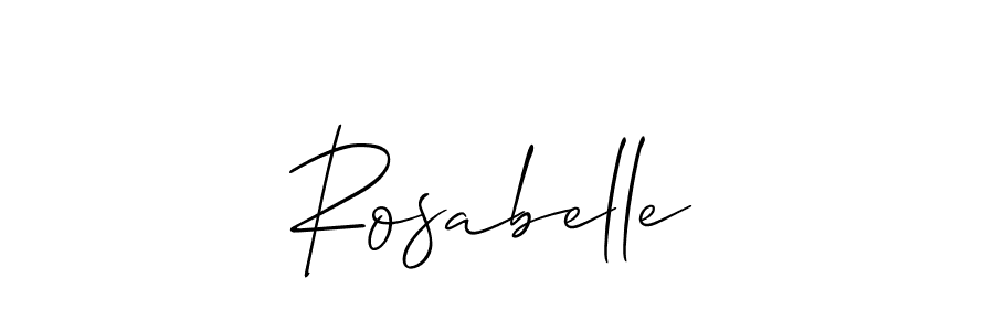 Allison_Script is a professional signature style that is perfect for those who want to add a touch of class to their signature. It is also a great choice for those who want to make their signature more unique. Get Rosabelle name to fancy signature for free. Rosabelle signature style 2 images and pictures png