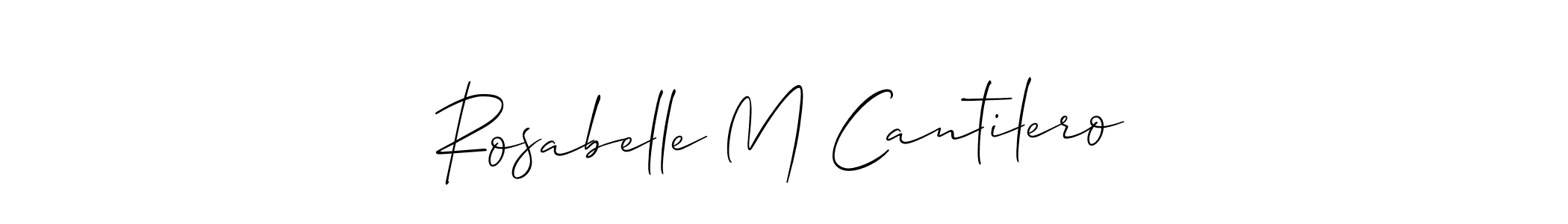 Also You can easily find your signature by using the search form. We will create Rosabelle M Cantilero name handwritten signature images for you free of cost using Allison_Script sign style. Rosabelle M Cantilero signature style 2 images and pictures png