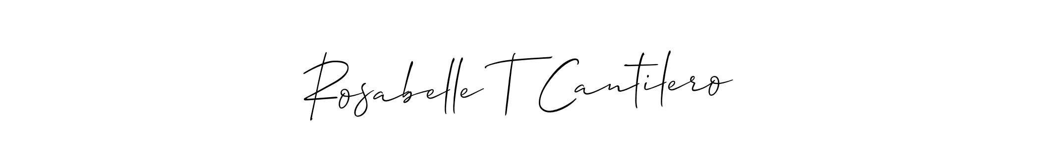 Also we have Rosabelle T Cantilero name is the best signature style. Create professional handwritten signature collection using Allison_Script autograph style. Rosabelle T Cantilero signature style 2 images and pictures png