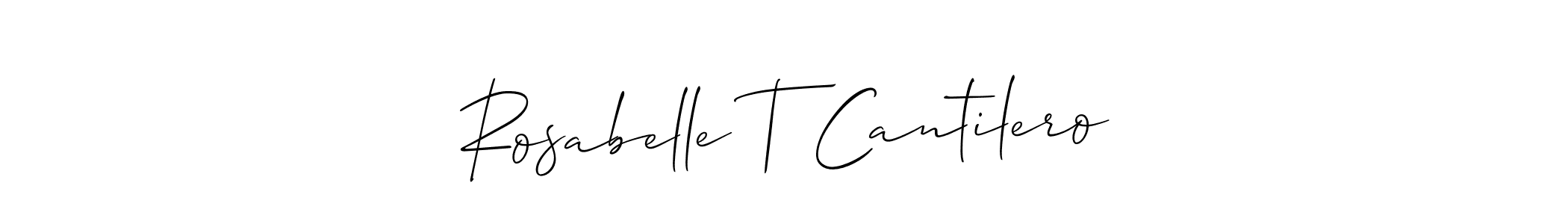 Also we have Rosabelle T Cantilero name is the best signature style. Create professional handwritten signature collection using Allison_Script autograph style. Rosabelle T Cantilero signature style 2 images and pictures png