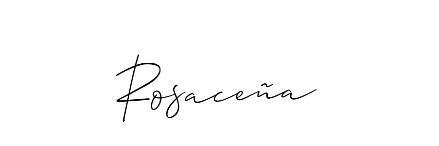 Rosaceña stylish signature style. Best Handwritten Sign (Allison_Script) for my name. Handwritten Signature Collection Ideas for my name Rosaceña. Rosaceña signature style 2 images and pictures png