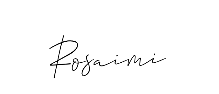 Allison_Script is a professional signature style that is perfect for those who want to add a touch of class to their signature. It is also a great choice for those who want to make their signature more unique. Get Rosaimi name to fancy signature for free. Rosaimi signature style 2 images and pictures png