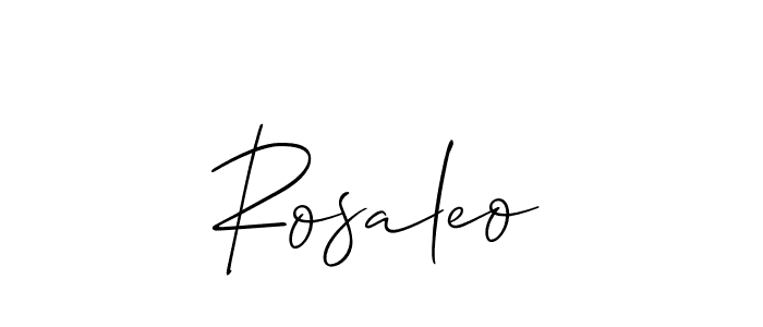 Rosaleo stylish signature style. Best Handwritten Sign (Allison_Script) for my name. Handwritten Signature Collection Ideas for my name Rosaleo. Rosaleo signature style 2 images and pictures png