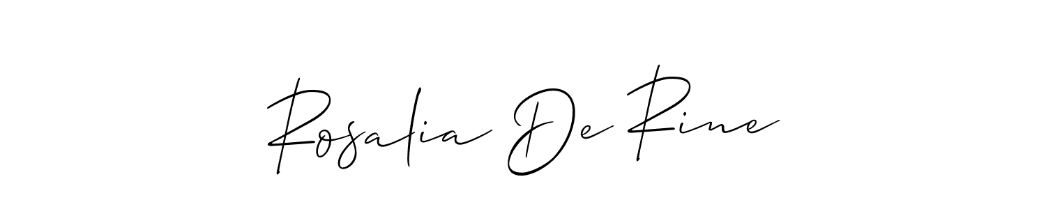 Make a short Rosalia De Rine signature style. Manage your documents anywhere anytime using Allison_Script. Create and add eSignatures, submit forms, share and send files easily. Rosalia De Rine signature style 2 images and pictures png