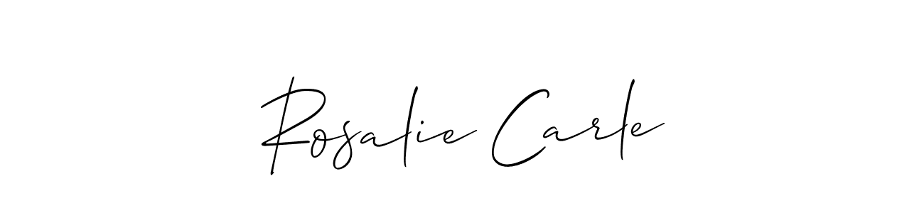 How to make Rosalie Carle signature? Allison_Script is a professional autograph style. Create handwritten signature for Rosalie Carle name. Rosalie Carle signature style 2 images and pictures png