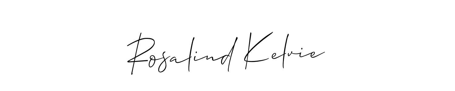 Similarly Allison_Script is the best handwritten signature design. Signature creator online .You can use it as an online autograph creator for name Rosalind Kelvie. Rosalind Kelvie signature style 2 images and pictures png