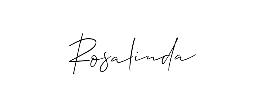 Design your own signature with our free online signature maker. With this signature software, you can create a handwritten (Allison_Script) signature for name Rosalinda. Rosalinda signature style 2 images and pictures png