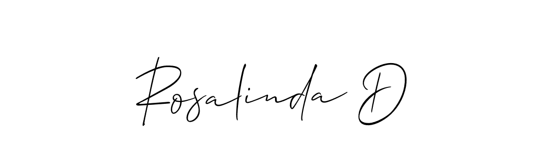 It looks lik you need a new signature style for name Rosalinda D. Design unique handwritten (Allison_Script) signature with our free signature maker in just a few clicks. Rosalinda D signature style 2 images and pictures png