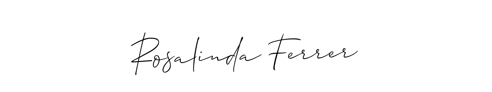 How to make Rosalinda Ferrer signature? Allison_Script is a professional autograph style. Create handwritten signature for Rosalinda Ferrer name. Rosalinda Ferrer signature style 2 images and pictures png
