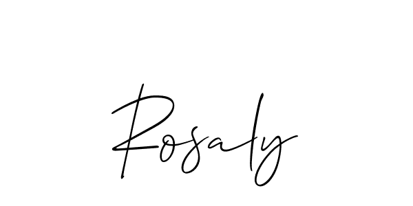 How to make Rosaly signature? Allison_Script is a professional autograph style. Create handwritten signature for Rosaly name. Rosaly signature style 2 images and pictures png