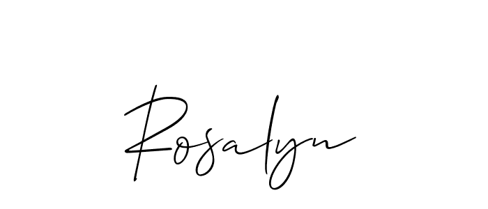 How to make Rosalyn name signature. Use Allison_Script style for creating short signs online. This is the latest handwritten sign. Rosalyn signature style 2 images and pictures png