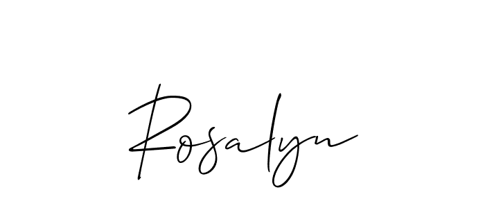 Design your own signature with our free online signature maker. With this signature software, you can create a handwritten (Allison_Script) signature for name Rosalyn. Rosalyn signature style 2 images and pictures png