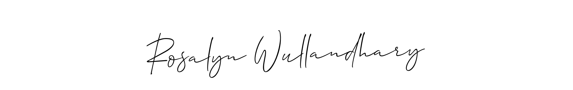 Create a beautiful signature design for name Rosalyn Wullandhary. With this signature (Allison_Script) fonts, you can make a handwritten signature for free. Rosalyn Wullandhary signature style 2 images and pictures png