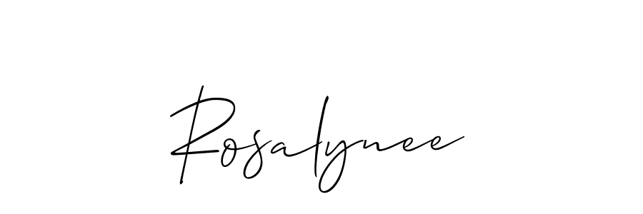 Rosalynee stylish signature style. Best Handwritten Sign (Allison_Script) for my name. Handwritten Signature Collection Ideas for my name Rosalynee. Rosalynee signature style 2 images and pictures png