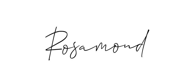 Also You can easily find your signature by using the search form. We will create Rosamond name handwritten signature images for you free of cost using Allison_Script sign style. Rosamond signature style 2 images and pictures png