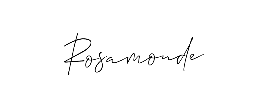 How to make Rosamonde name signature. Use Allison_Script style for creating short signs online. This is the latest handwritten sign. Rosamonde signature style 2 images and pictures png