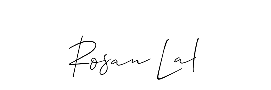 How to make Rosan Lal name signature. Use Allison_Script style for creating short signs online. This is the latest handwritten sign. Rosan Lal signature style 2 images and pictures png