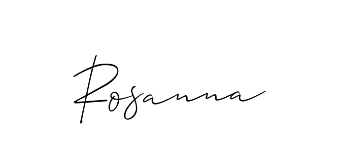 Create a beautiful signature design for name Rosanna. With this signature (Allison_Script) fonts, you can make a handwritten signature for free. Rosanna signature style 2 images and pictures png