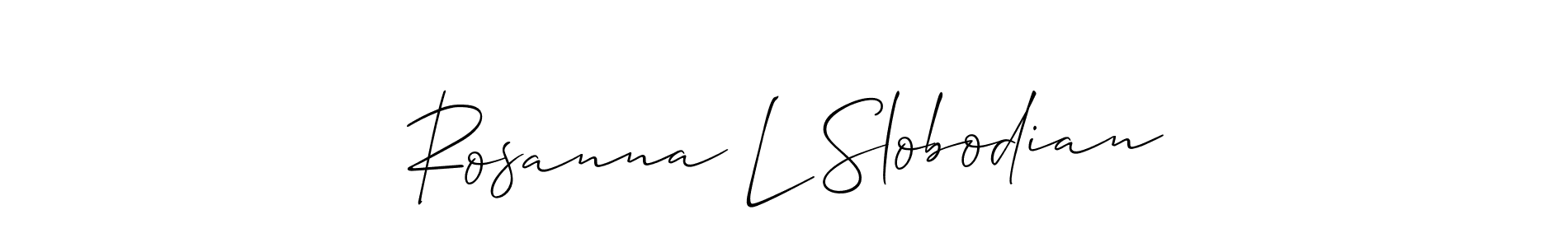 Also we have Rosanna L Slobodian name is the best signature style. Create professional handwritten signature collection using Allison_Script autograph style. Rosanna L Slobodian signature style 2 images and pictures png
