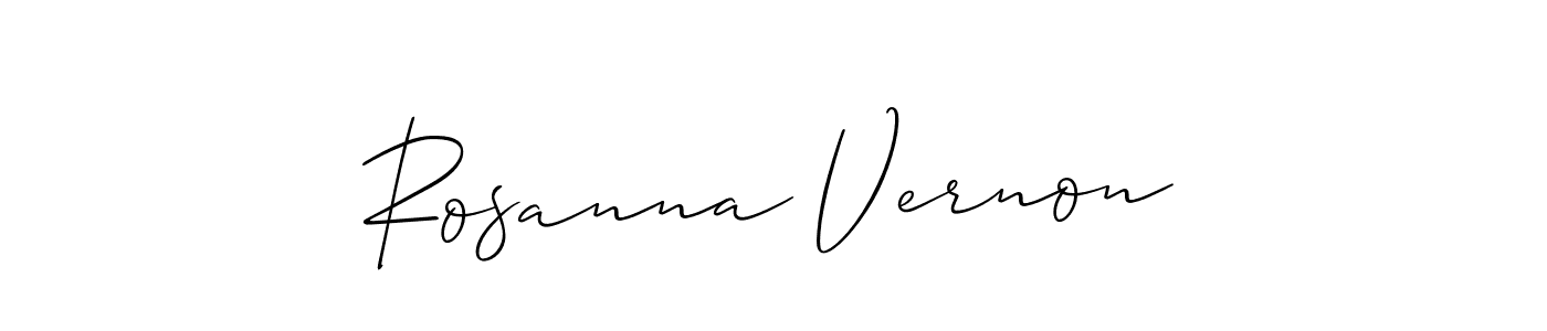 Make a short Rosanna Vernon signature style. Manage your documents anywhere anytime using Allison_Script. Create and add eSignatures, submit forms, share and send files easily. Rosanna Vernon signature style 2 images and pictures png