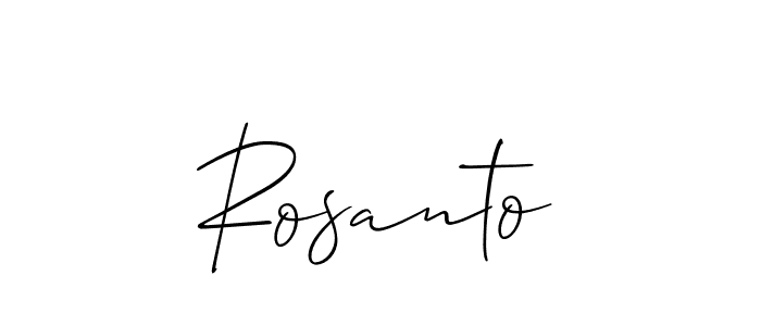 Rosanto stylish signature style. Best Handwritten Sign (Allison_Script) for my name. Handwritten Signature Collection Ideas for my name Rosanto. Rosanto signature style 2 images and pictures png