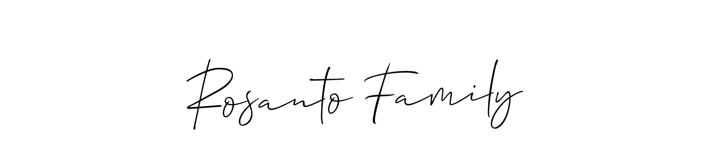 How to make Rosanto Family signature? Allison_Script is a professional autograph style. Create handwritten signature for Rosanto Family name. Rosanto Family signature style 2 images and pictures png