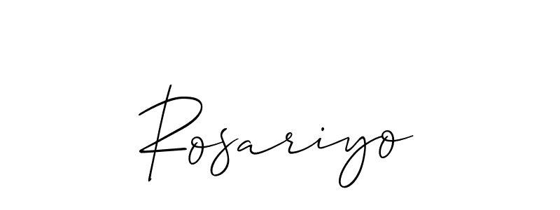 Best and Professional Signature Style for Rosariyo. Allison_Script Best Signature Style Collection. Rosariyo signature style 2 images and pictures png