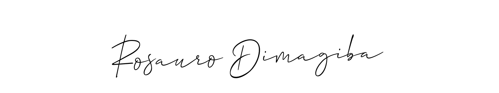 Check out images of Autograph of Rosauro Dimagiba name. Actor Rosauro Dimagiba Signature Style. Allison_Script is a professional sign style online. Rosauro Dimagiba signature style 2 images and pictures png