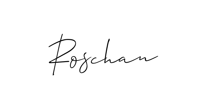 Create a beautiful signature design for name Roschan. With this signature (Allison_Script) fonts, you can make a handwritten signature for free. Roschan signature style 2 images and pictures png