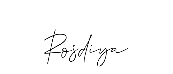 See photos of Rosdiya official signature by Spectra . Check more albums & portfolios. Read reviews & check more about Allison_Script font. Rosdiya signature style 2 images and pictures png