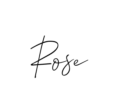 Design your own signature with our free online signature maker. With this signature software, you can create a handwritten (Allison_Script) signature for name Rose. Rose signature style 2 images and pictures png