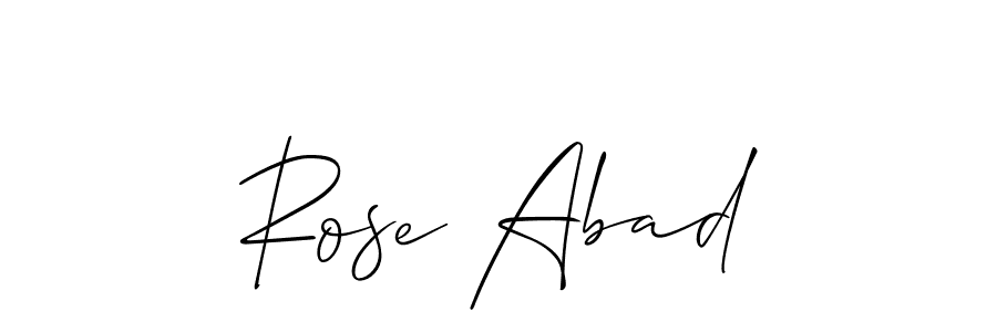 Similarly Allison_Script is the best handwritten signature design. Signature creator online .You can use it as an online autograph creator for name Rose Abad. Rose Abad signature style 2 images and pictures png