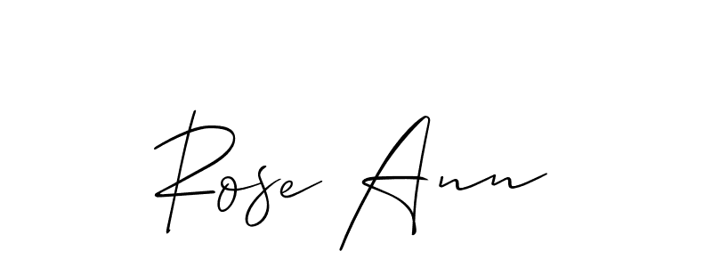 Also You can easily find your signature by using the search form. We will create Rose Ann name handwritten signature images for you free of cost using Allison_Script sign style. Rose Ann signature style 2 images and pictures png