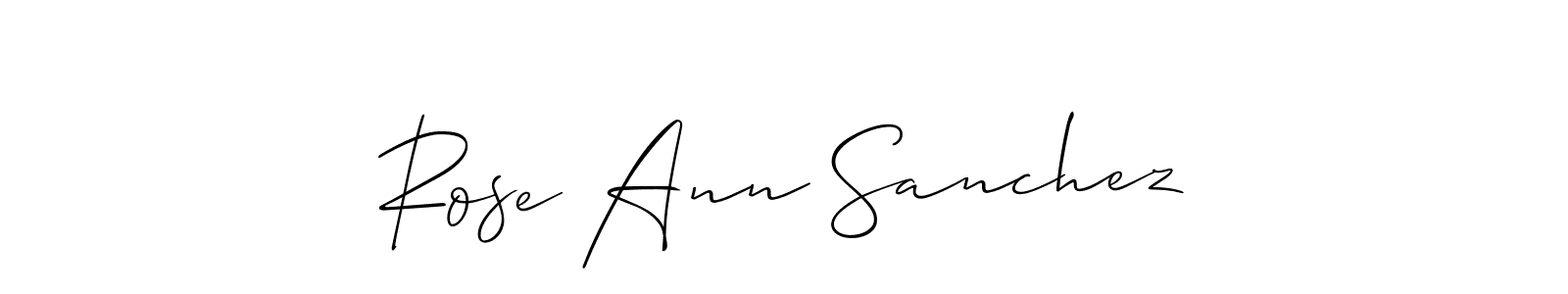 Design your own signature with our free online signature maker. With this signature software, you can create a handwritten (Allison_Script) signature for name Rose Ann Sanchez. Rose Ann Sanchez signature style 2 images and pictures png