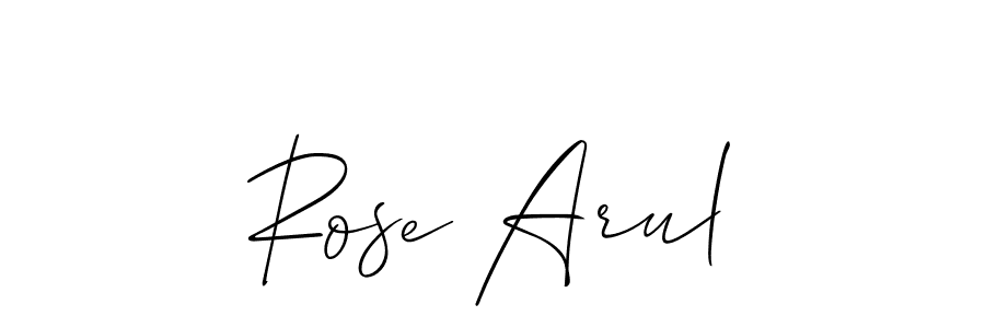 Design your own signature with our free online signature maker. With this signature software, you can create a handwritten (Allison_Script) signature for name Rose Arul. Rose Arul signature style 2 images and pictures png