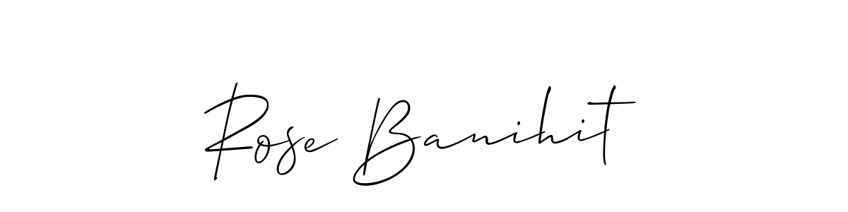 Make a short Rose Banihit signature style. Manage your documents anywhere anytime using Allison_Script. Create and add eSignatures, submit forms, share and send files easily. Rose Banihit signature style 2 images and pictures png