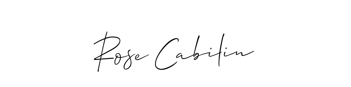 Best and Professional Signature Style for Rose Cabilin. Allison_Script Best Signature Style Collection. Rose Cabilin signature style 2 images and pictures png