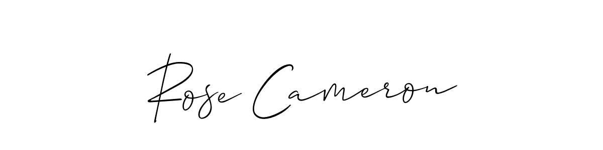 Create a beautiful signature design for name Rose Cameron. With this signature (Allison_Script) fonts, you can make a handwritten signature for free. Rose Cameron signature style 2 images and pictures png