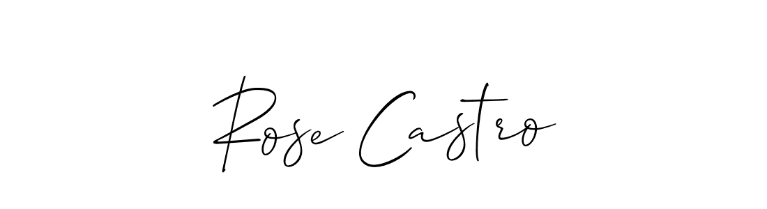 Make a short Rose Castro signature style. Manage your documents anywhere anytime using Allison_Script. Create and add eSignatures, submit forms, share and send files easily. Rose Castro signature style 2 images and pictures png