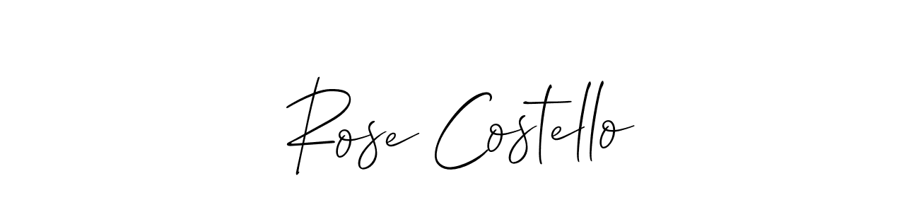 You should practise on your own different ways (Allison_Script) to write your name (Rose Costello) in signature. don't let someone else do it for you. Rose Costello signature style 2 images and pictures png