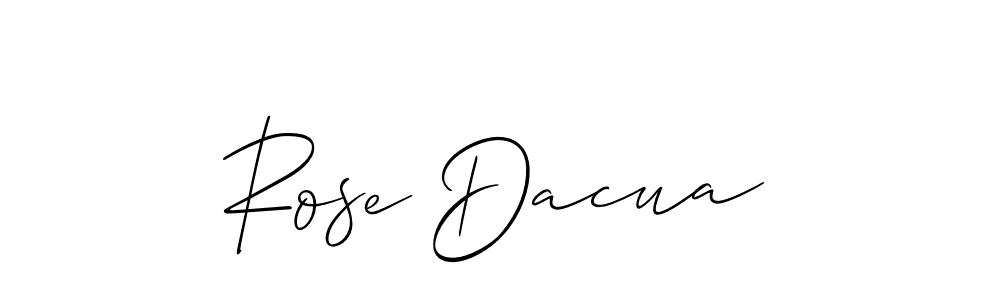 How to make Rose Dacua name signature. Use Allison_Script style for creating short signs online. This is the latest handwritten sign. Rose Dacua signature style 2 images and pictures png