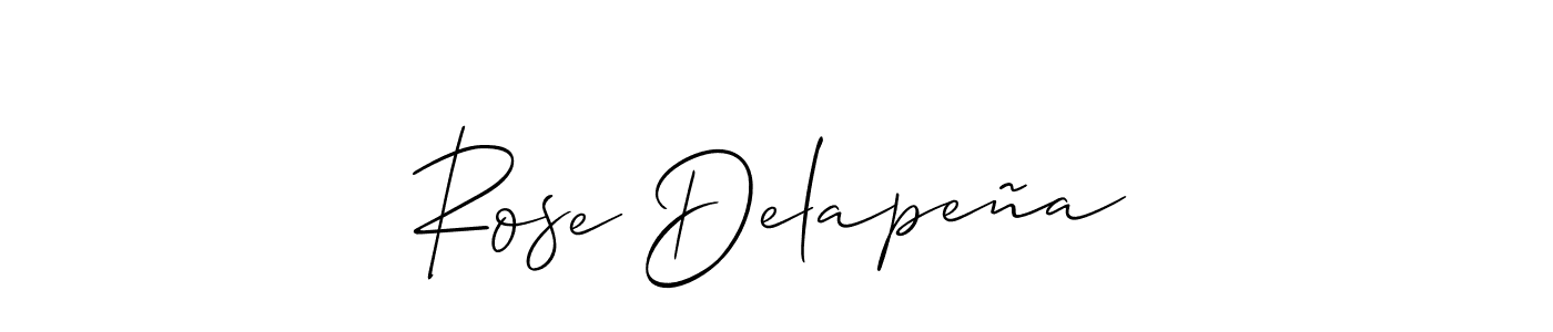 Rose Delapeña stylish signature style. Best Handwritten Sign (Allison_Script) for my name. Handwritten Signature Collection Ideas for my name Rose Delapeña. Rose Delapeña signature style 2 images and pictures png