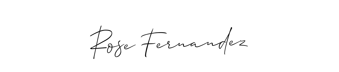 Also You can easily find your signature by using the search form. We will create Rose Fernandez name handwritten signature images for you free of cost using Allison_Script sign style. Rose Fernandez signature style 2 images and pictures png