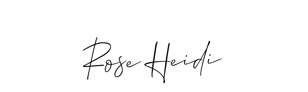 Design your own signature with our free online signature maker. With this signature software, you can create a handwritten (Allison_Script) signature for name Rose Heidi. Rose Heidi signature style 2 images and pictures png