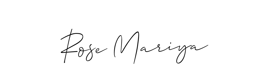 Create a beautiful signature design for name Rose Mariya. With this signature (Allison_Script) fonts, you can make a handwritten signature for free. Rose Mariya signature style 2 images and pictures png