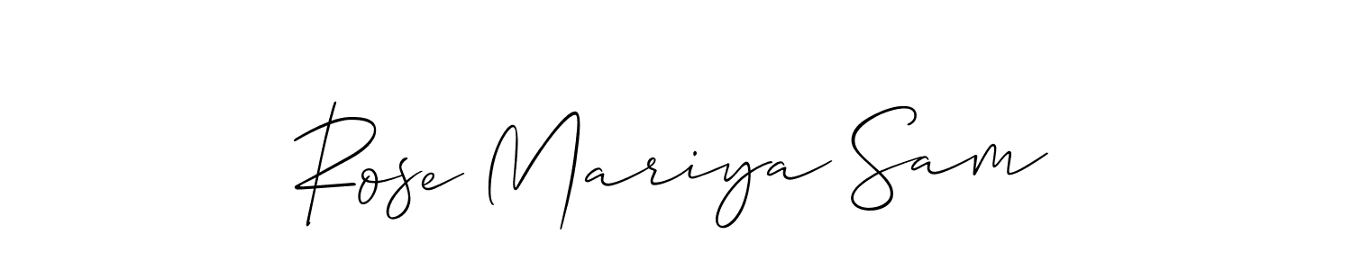 Design your own signature with our free online signature maker. With this signature software, you can create a handwritten (Allison_Script) signature for name Rose Mariya Sam. Rose Mariya Sam signature style 2 images and pictures png