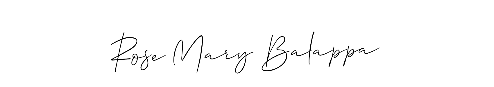 This is the best signature style for the Rose Mary Balappa name. Also you like these signature font (Allison_Script). Mix name signature. Rose Mary Balappa signature style 2 images and pictures png