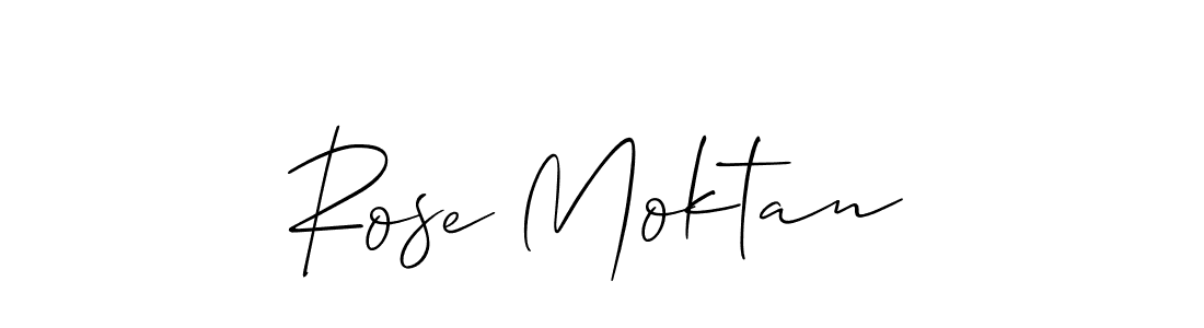 Make a beautiful signature design for name Rose Moktan. With this signature (Allison_Script) style, you can create a handwritten signature for free. Rose Moktan signature style 2 images and pictures png